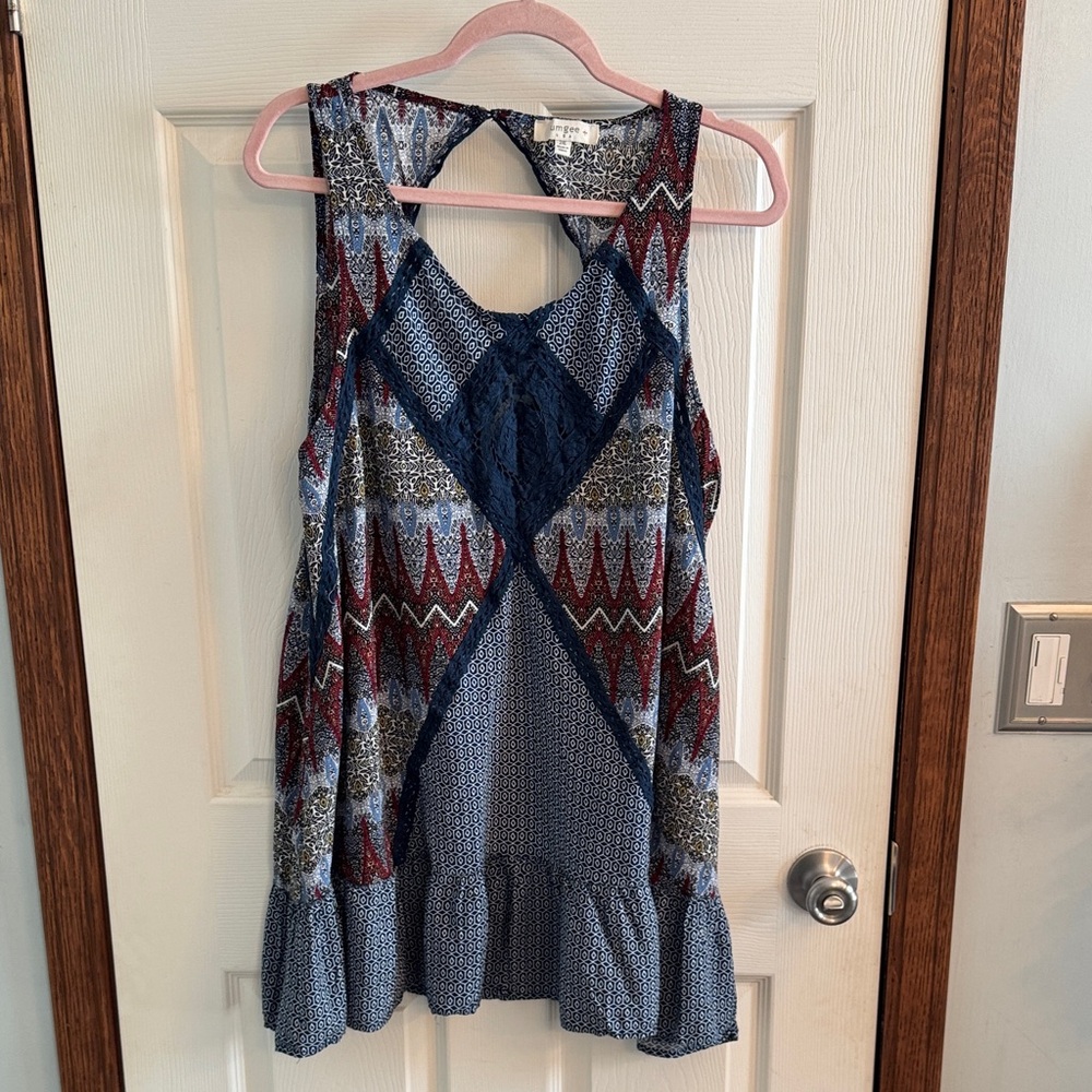 Umgee‎ Multicolor Sleeveless Blouse